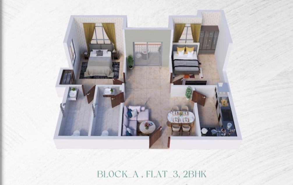 Block A Isometric Floor Plan